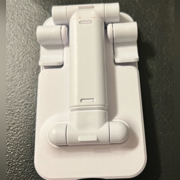 Foldable Mobile Phone & Tablet Stand Holder - Angle Height Adjustable - White - Picture 5 of 7